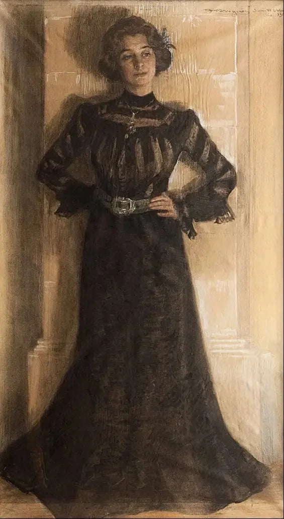 Portret van de echtgenote van de kunstenaar: Marie Kröyer - Peder Severin Krøyer