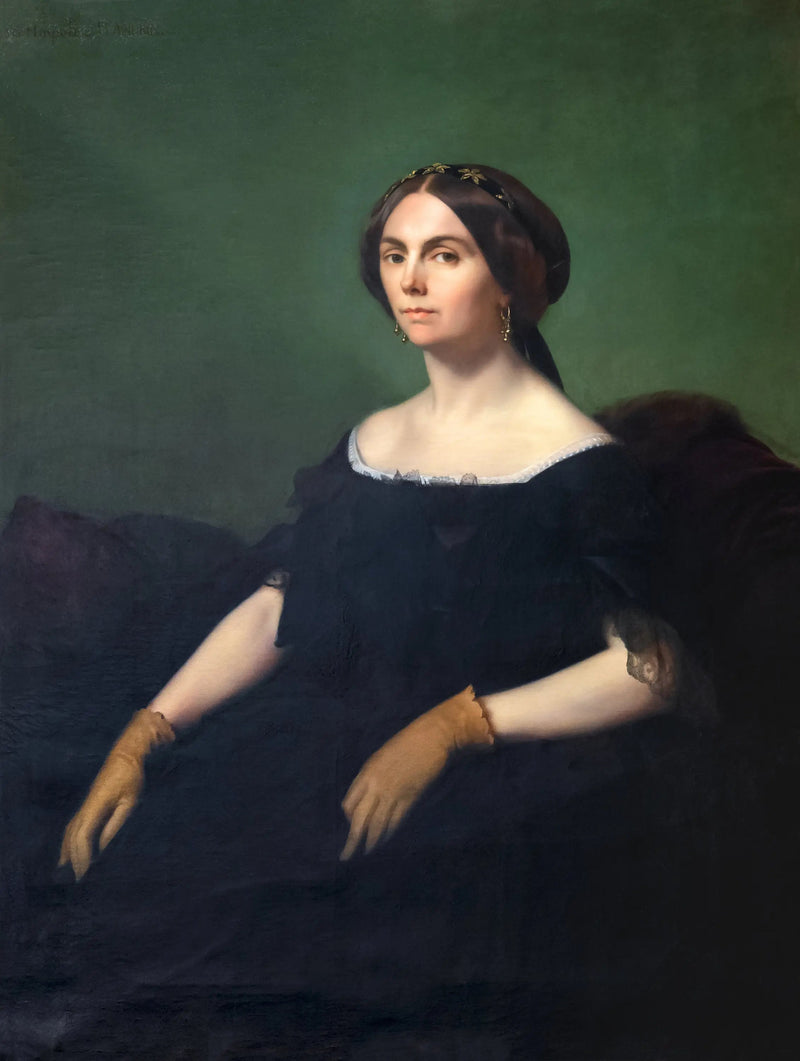 Portret van de gravin de Goyon - Hippolyte Flandrin