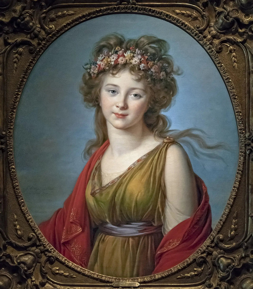 Portrait de la comtesse Kagenek en Flore - Élisabeth Vigée Le Brun image 1 reproduction de peinture à l’huile