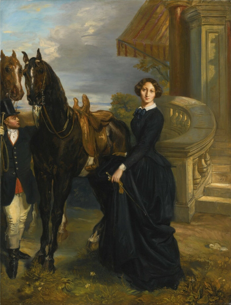 Portret van de gravin de Ranchicourt die vertrekt voor het jacht - Théodore Chassériau