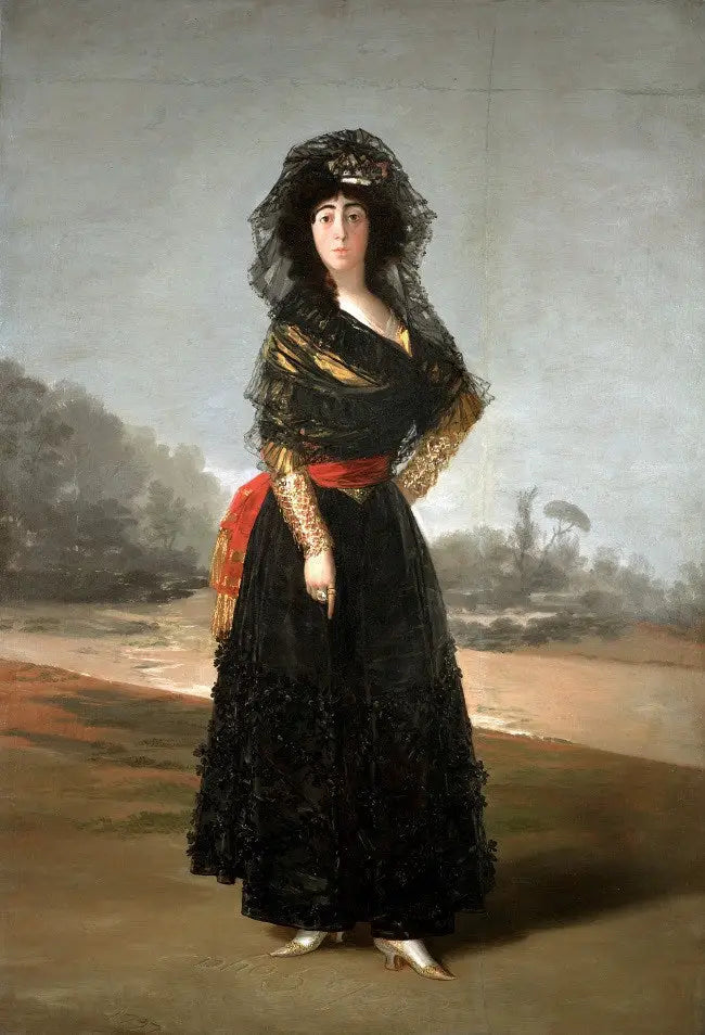 Portret van de hertogin van Alba in Rouw - Francisco de Goya