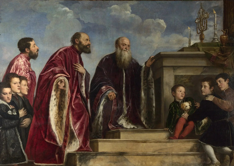 Portret van de familie Vendramin - Titiaan