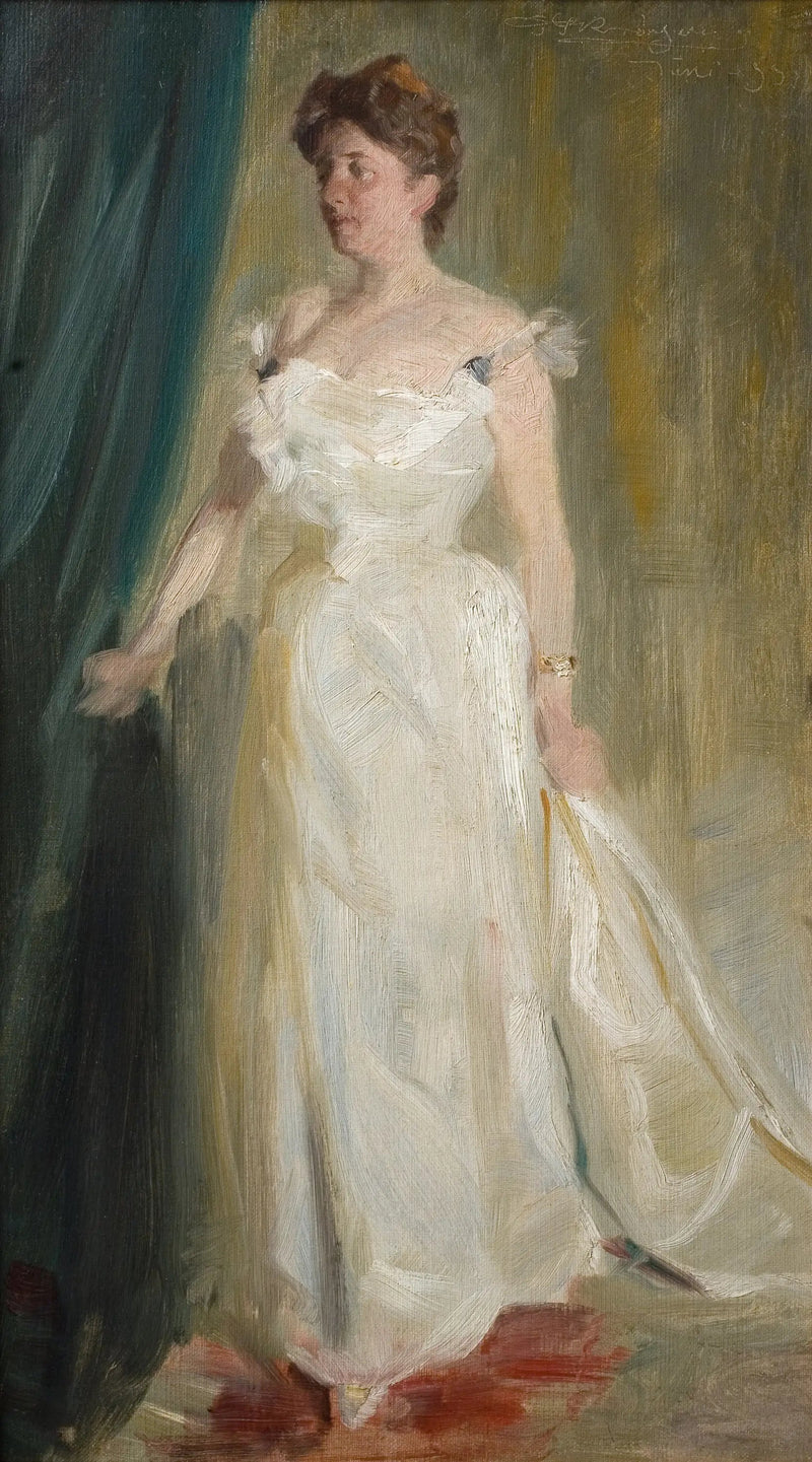 Portret van de gravin Lillie Suzanne Raben-Levetzau - Peder Severin Krøyer