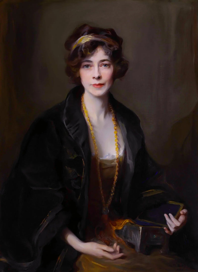 Portrait de la marquise de Douro, née l'honorable Lilian Maud Glen Coats, devenue plus tard 5e duchesse de Wellington, en buste - Philip de László