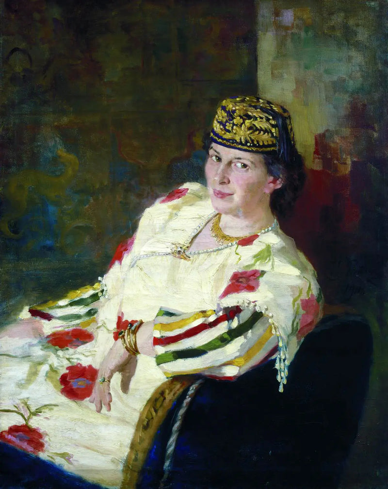 Portret van de patroonsvrouw en gravin Mara Konstantinovna Oliv - Ilya Repin