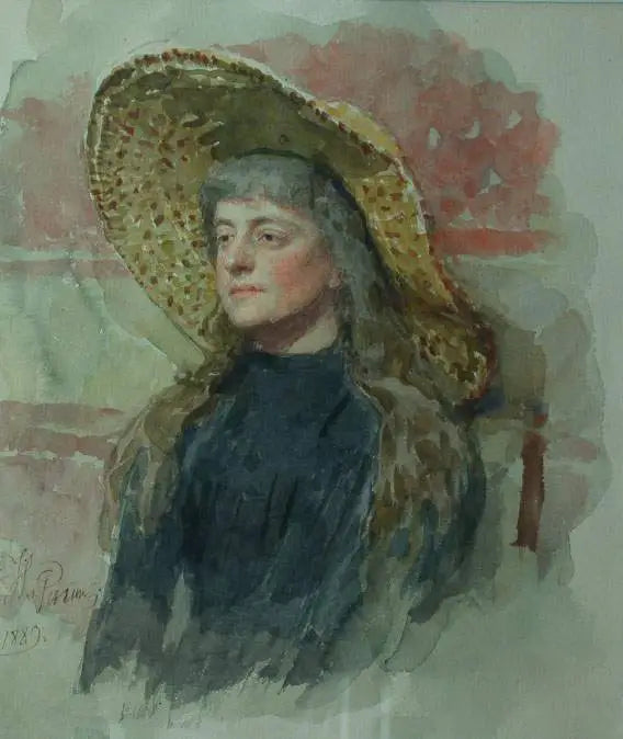 Portret van de schilderes Elizabeta Nikolayevna Zvantseva - Ilya Repin
