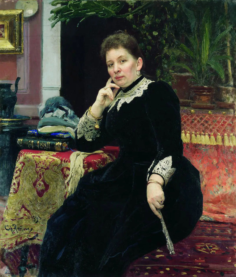 Portret van de filantroop Olga Sergueïevna Alexandrova-Heinz - Ilya Repin