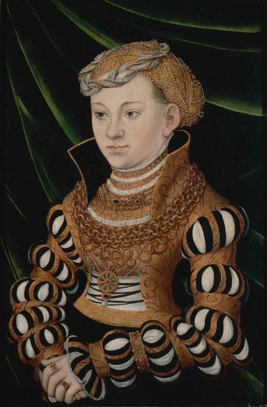 Portret van prinses Margaretha van Saksen - Lucas Cranach de Oudere