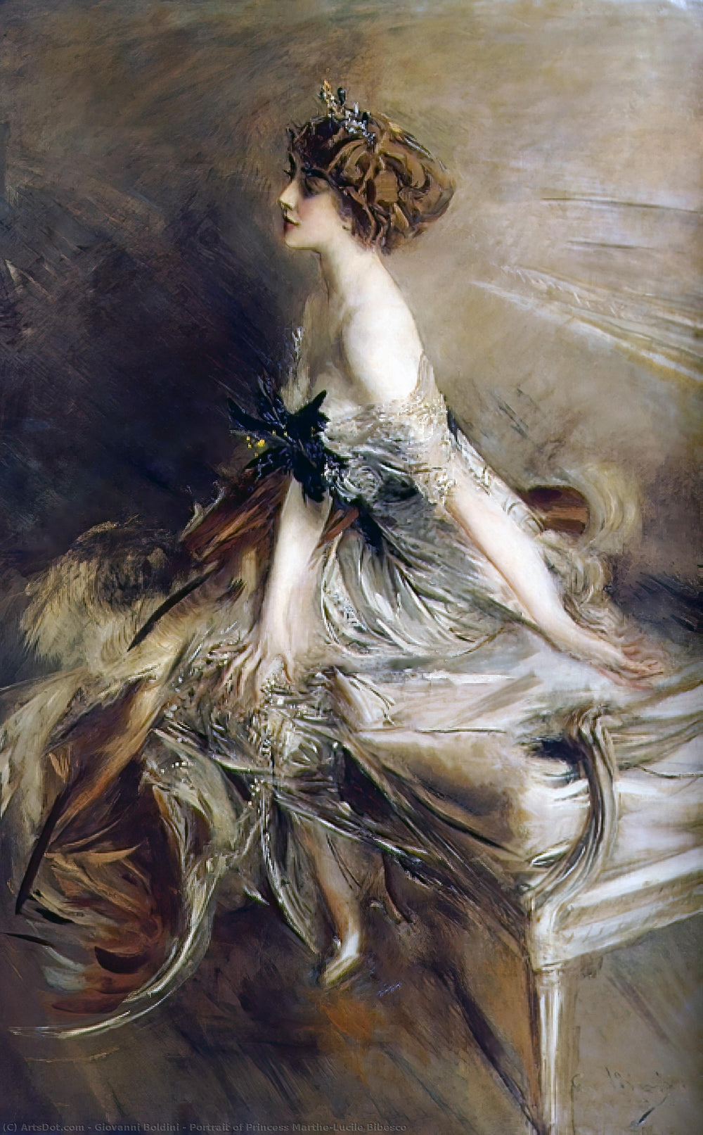 Portrait de la princesse Marthe-Lucile Bibesco - Giovanni Boldini - Alpha Reproduction