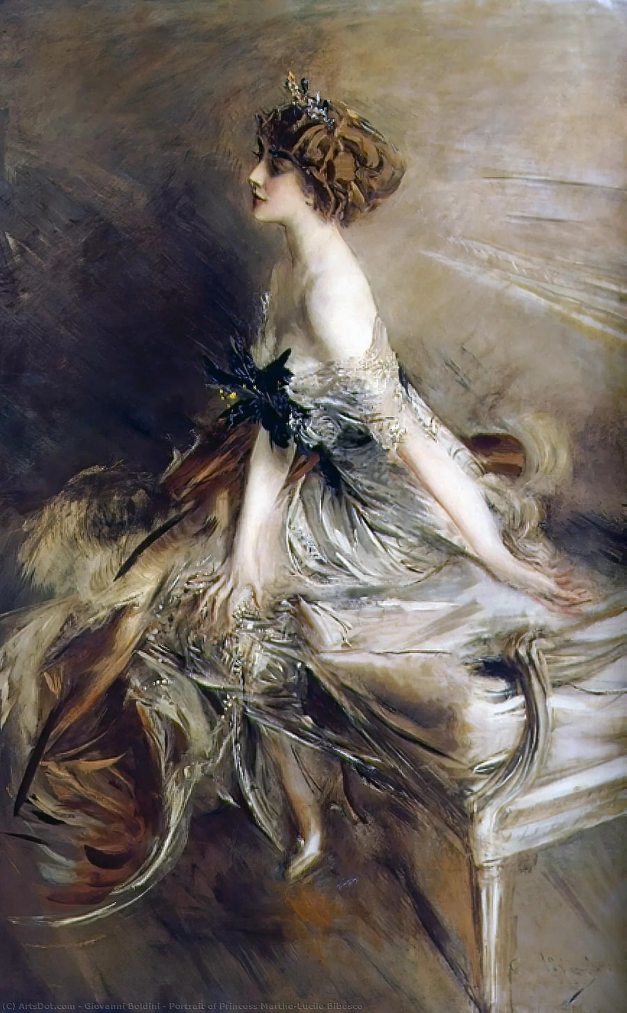 Portret van prinses Marthe-Lucile Bibesco - Giovanni Boldini