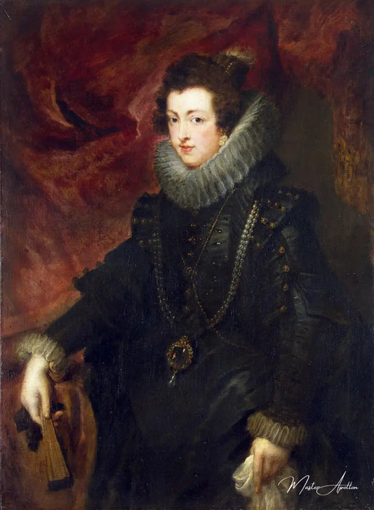 Portrait de la reine Élisabeth de France (1602-1644), reine consort d'Espagne - Peter Paul Rubens - Reproductions de tableaux et peintures haut de gamme