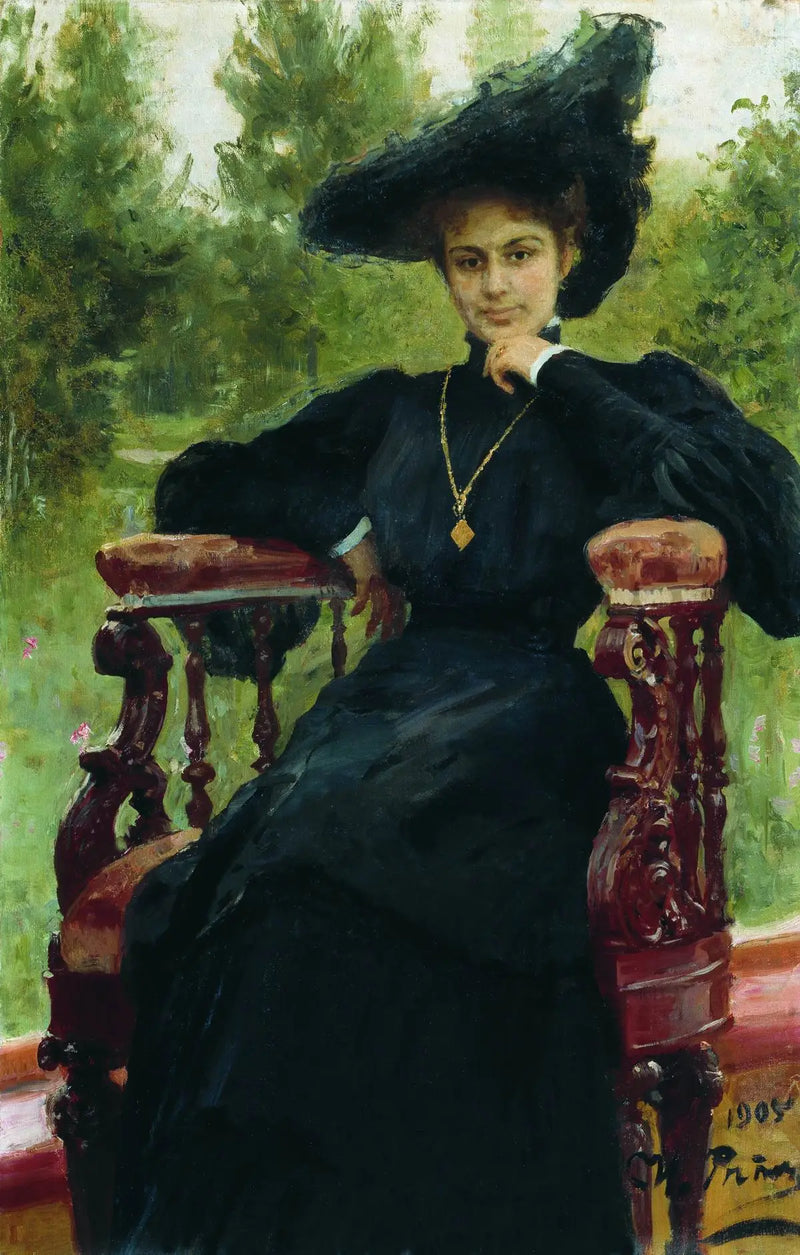 Portret van de actrice Maria Fiodorovna Andreyeva - Ilya Repin