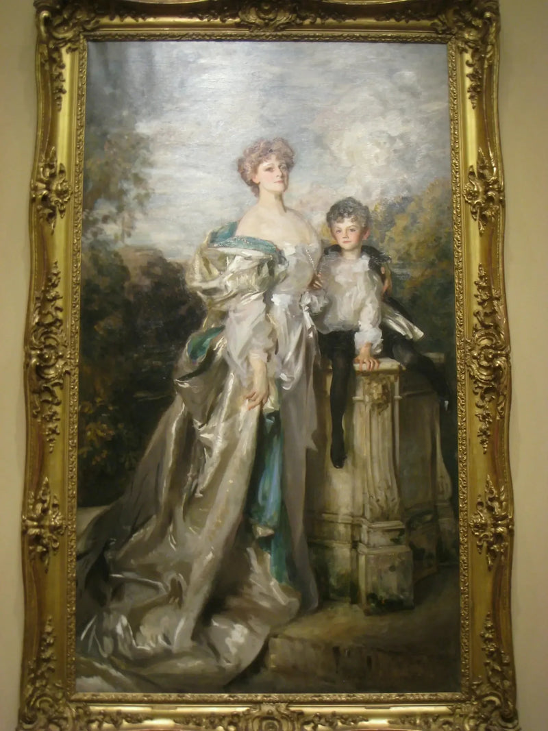 Portret van Lady Warwick en haar zoon - John Singer Sargent