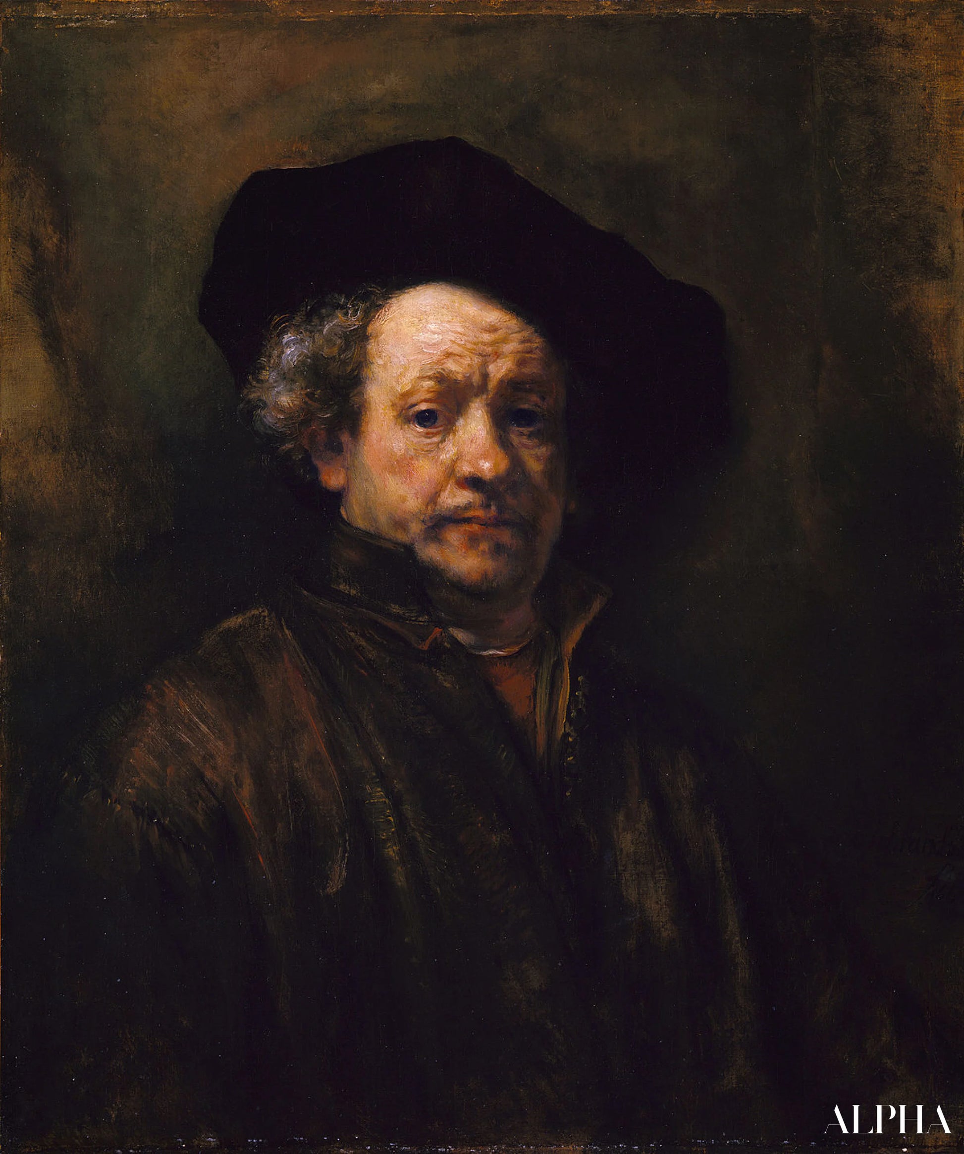 Portret van de leeftijd - Rembrandt van Rijn - Reproducties van schilderijen en hoogwaardige schilderijen