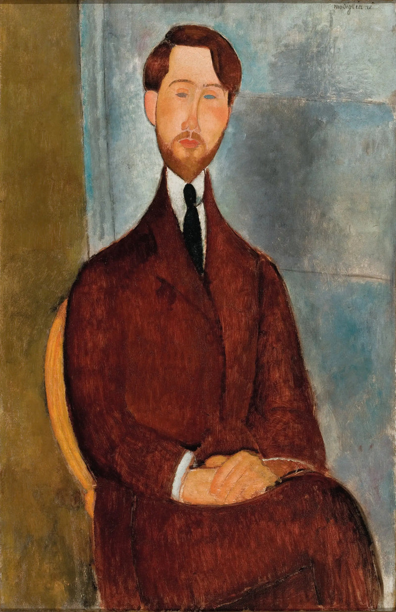 Portret van Léopold Zborowski - Amedeo Modigliani