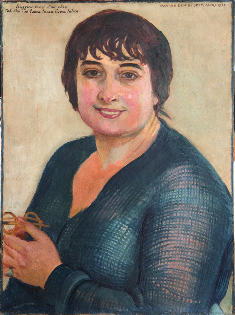 Portret van Lisbeth in blauw - Maurice Denis