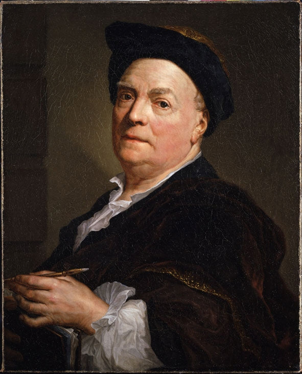 Portret van Louis du Silvestre - Anton Raphael Mengs