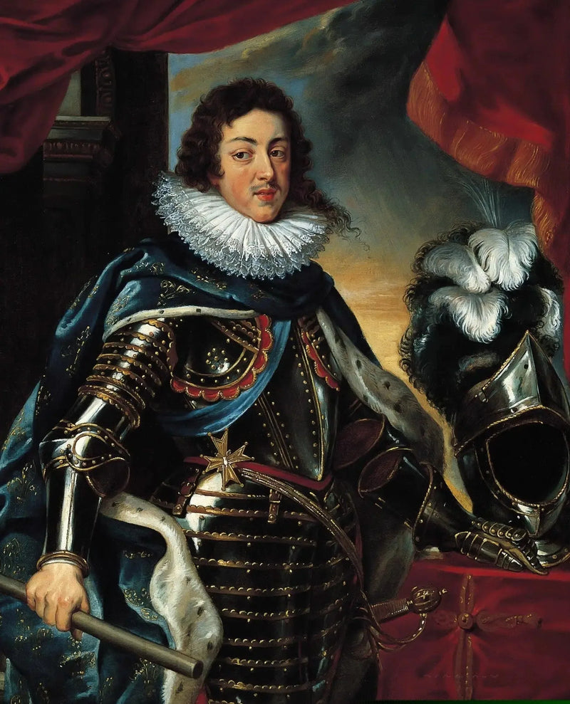 Portret van Lodewijk XIII in harnas - Peter Paul Rubens