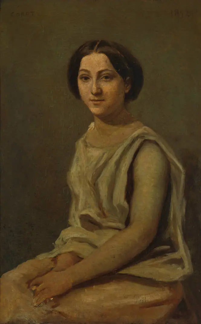 Portret van Louise Audiat - Jean-Baptiste Camille Corot