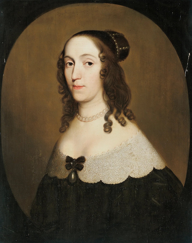 Portret van Louise Christina (1606-1669), gravin van Solms-Braunfels - Gerrit van Honthorst