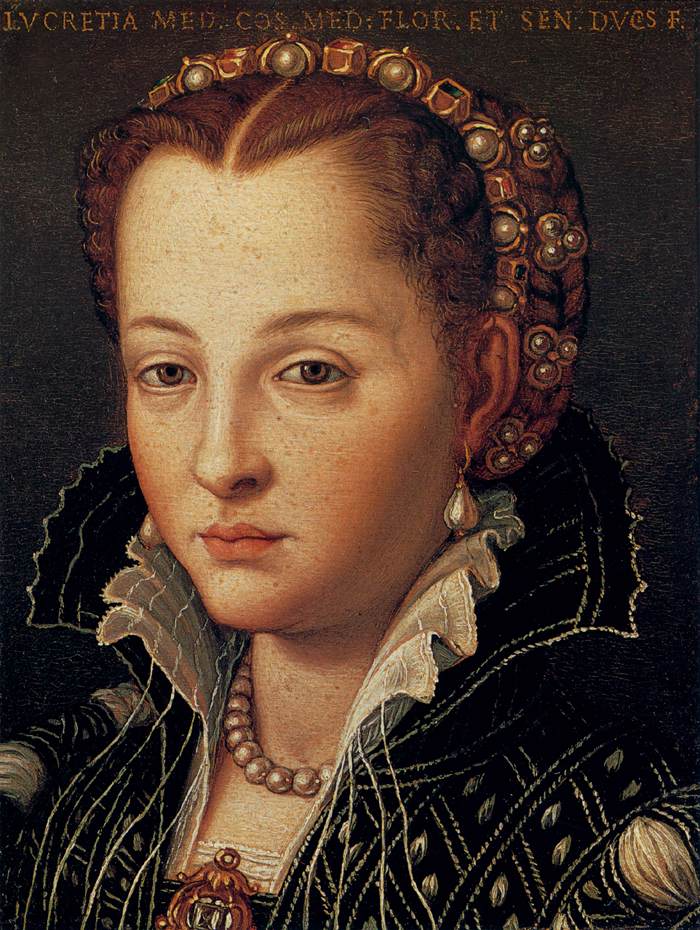Portret van Lucrezia di Cosimo - Bronzino