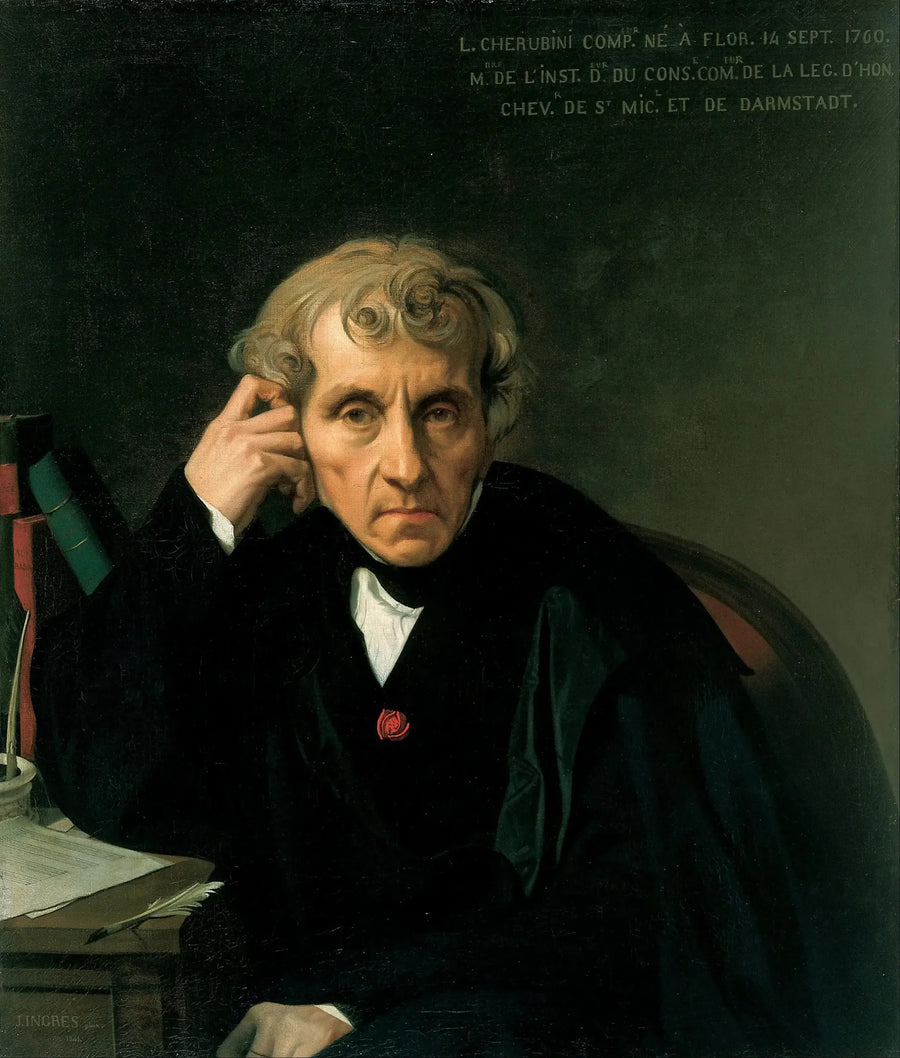 Portret van Luigi Cherubini - Jean-Auguste-Dominique Ingres