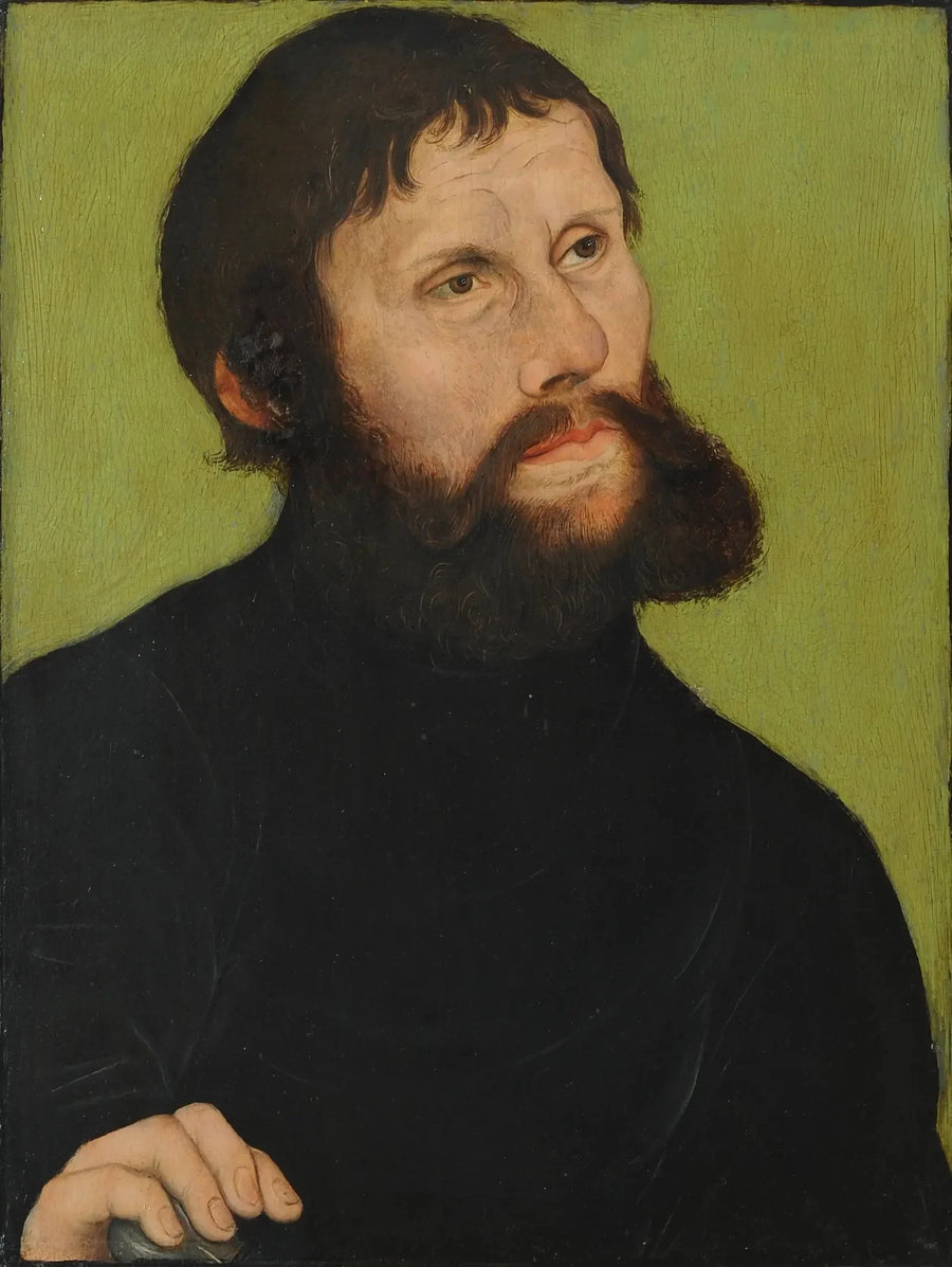 Portret van Luther als Junker Jörg - Lucas Cranach de Oudere
