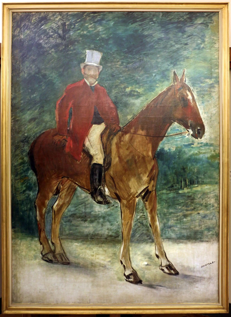 Portret van de heer Arnaud te paard - Édouard Manet