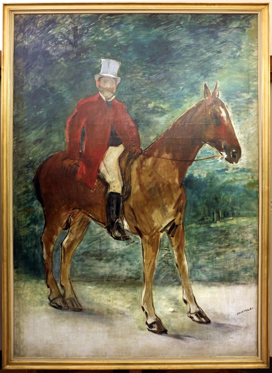 Portret van de heer Arnaud te paard - Édouard Manet