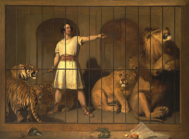 Portret van de heer Van Amburgh, zoals hij verscheen met zijn dieren in het Londense theater - Edwin Henry Landseer

Source:
Portrait de M. Van Amburgh, tel qu'il apparaissait avec ses animaux au théâtre de Londres - Edwin Henry Landseer