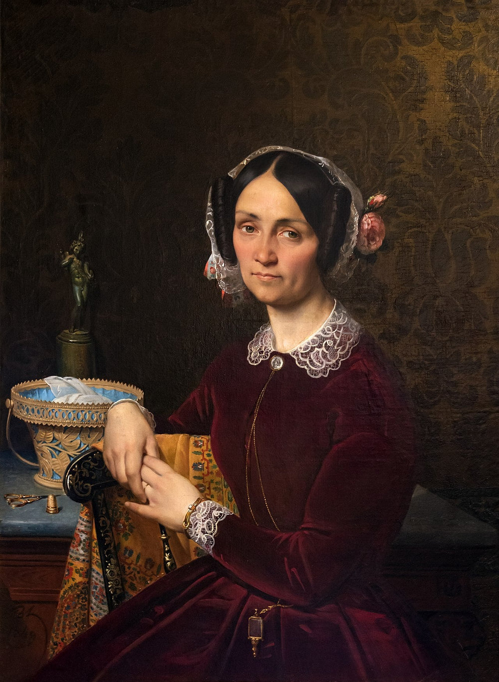 Portrait de Madame Blondel - Merry-Joseph Blondel image 1 copie de tableau peinte à la main