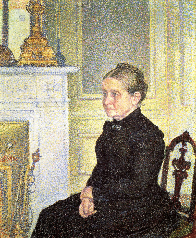 Portret van Madame Charles Maus - Théo van Rysselberghe