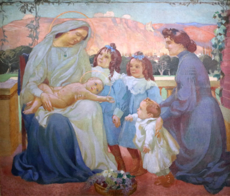 Portret van Madame de la Laurencie en haar kinderen - Maurice Denis