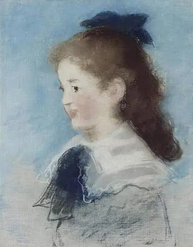 Portret van Mevrouw Hecht in profiel - Édouard Manet