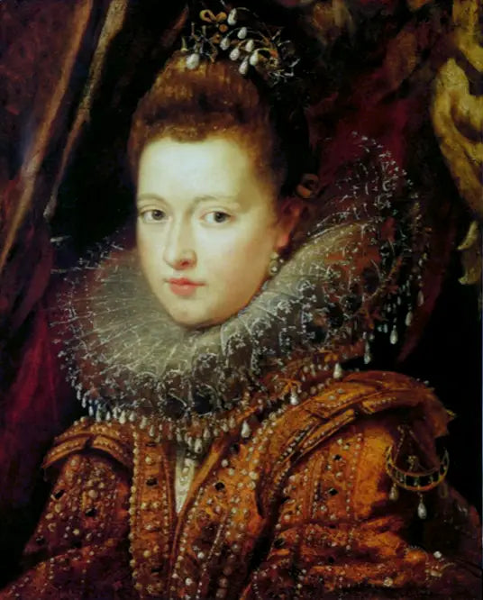 Portret van Margherita Gonzaga (fragment) - Peter Paul Rubens
