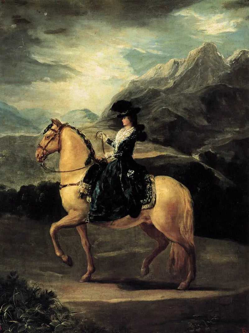 Portret van María Teresa de Vallabriga te paard - Francisco de Goya