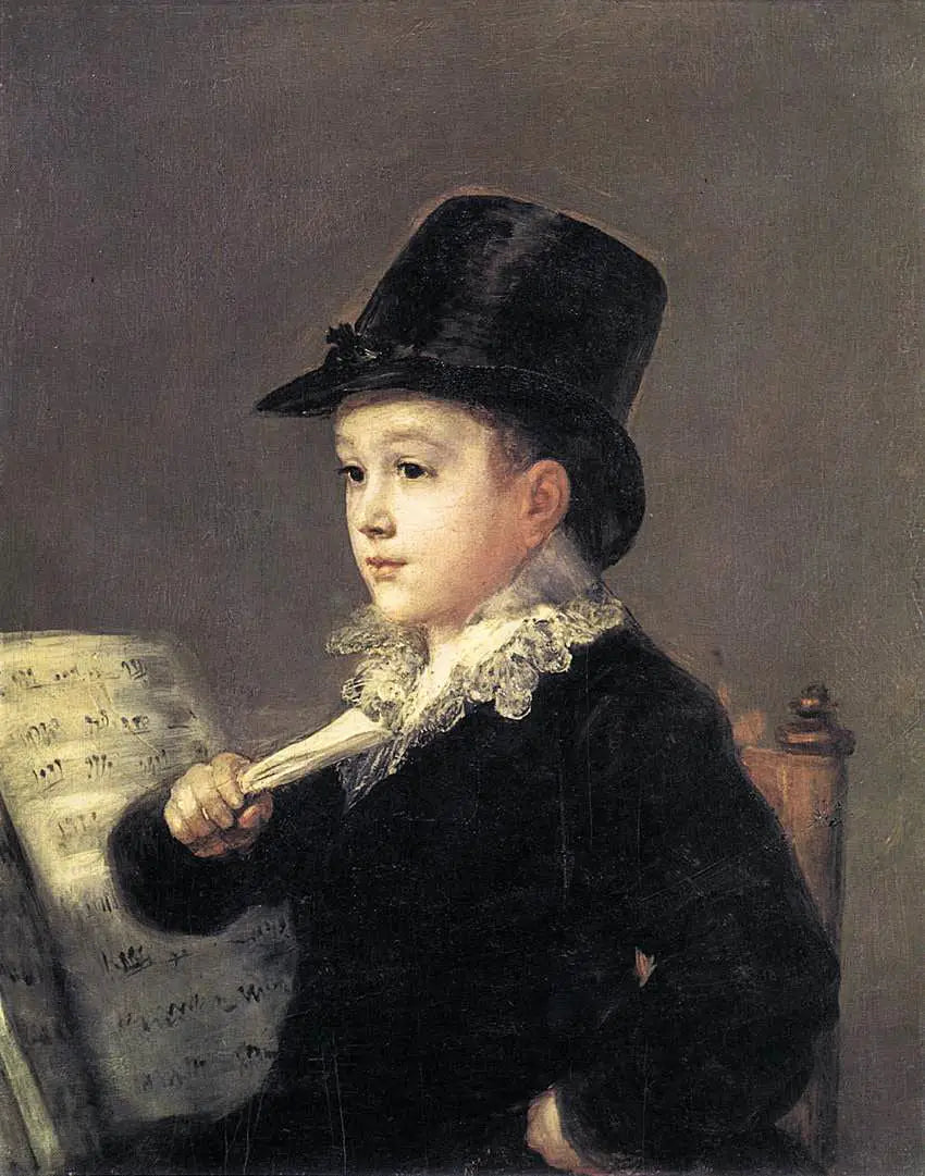 Portret van Mariano Goya, kleinzoon van de kunstenaar - Francisco de Goya