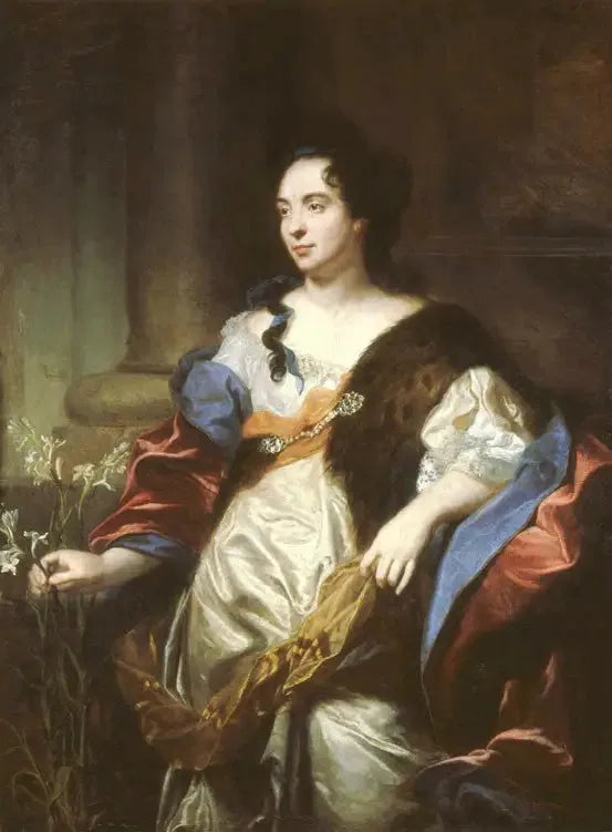 Portret van Marie Cadenne, echtgenote van beeldhouwer Desjardins - Hyacinthe Rigaud