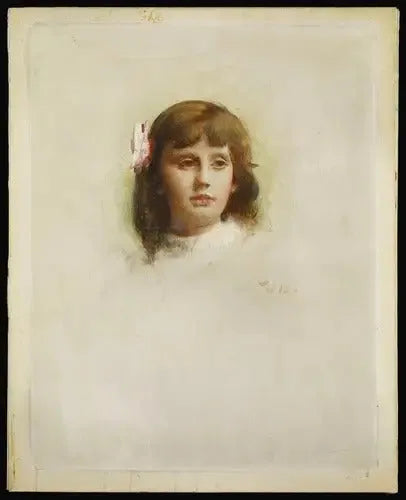 Portret van Marie-Charlotte Madier-Trélat als kind - Léon Bonnat
