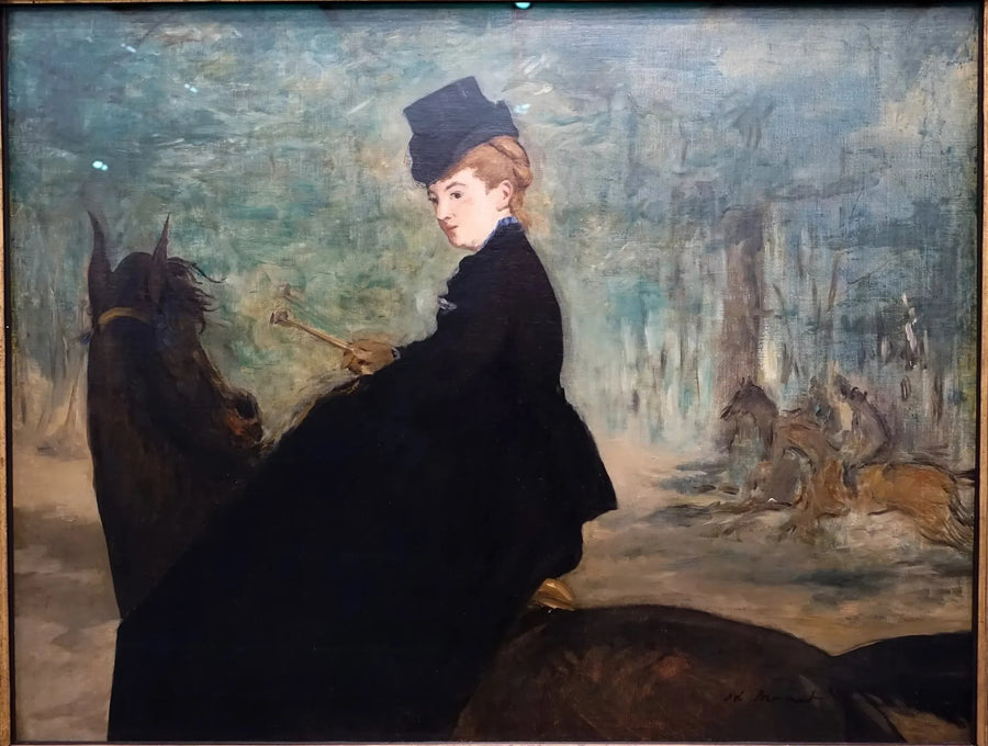 Portret van Marie Lefébure te paard - Édouard Manet