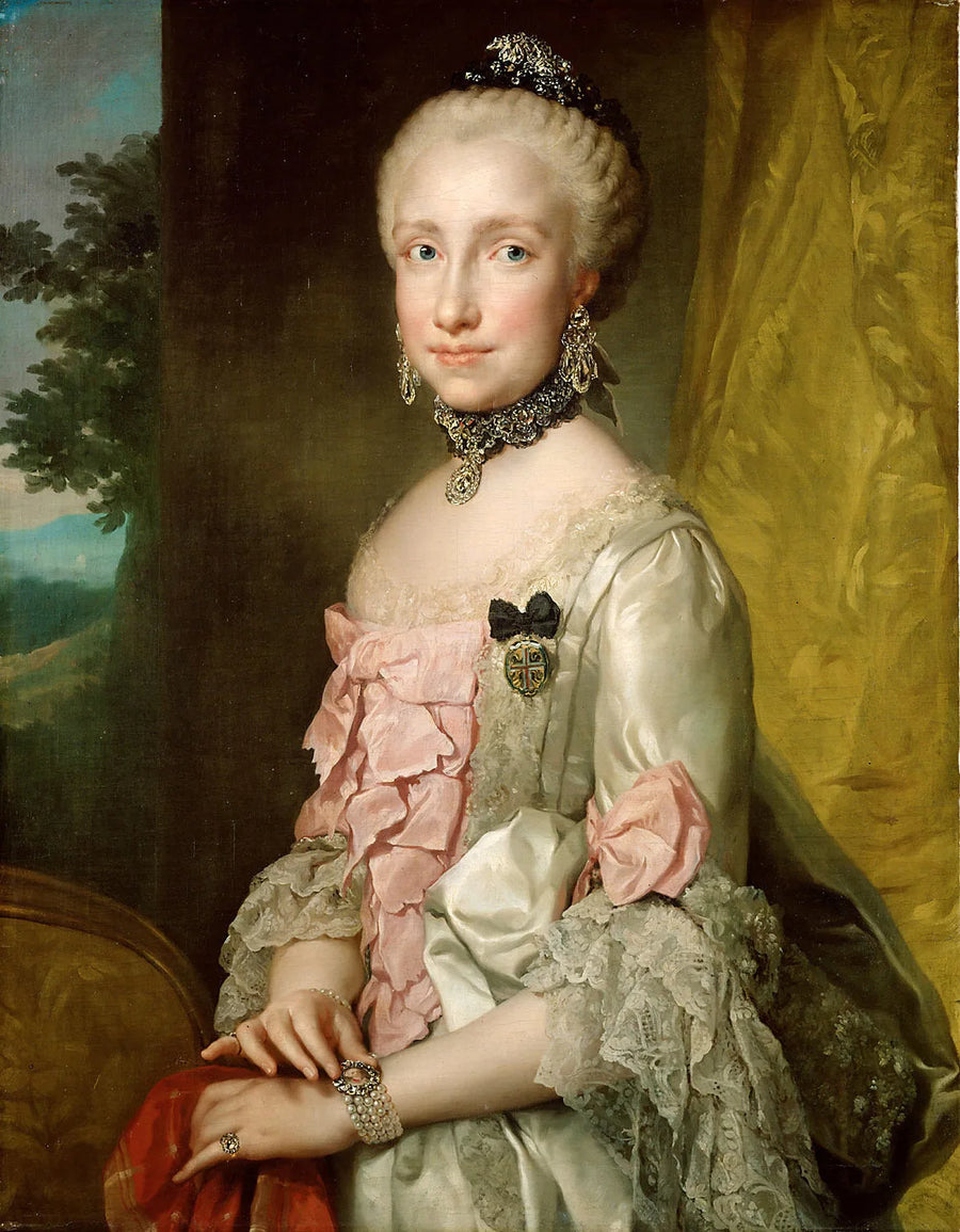 Portret van Marie-Louise van Spanje - Anton Raphael Mengs