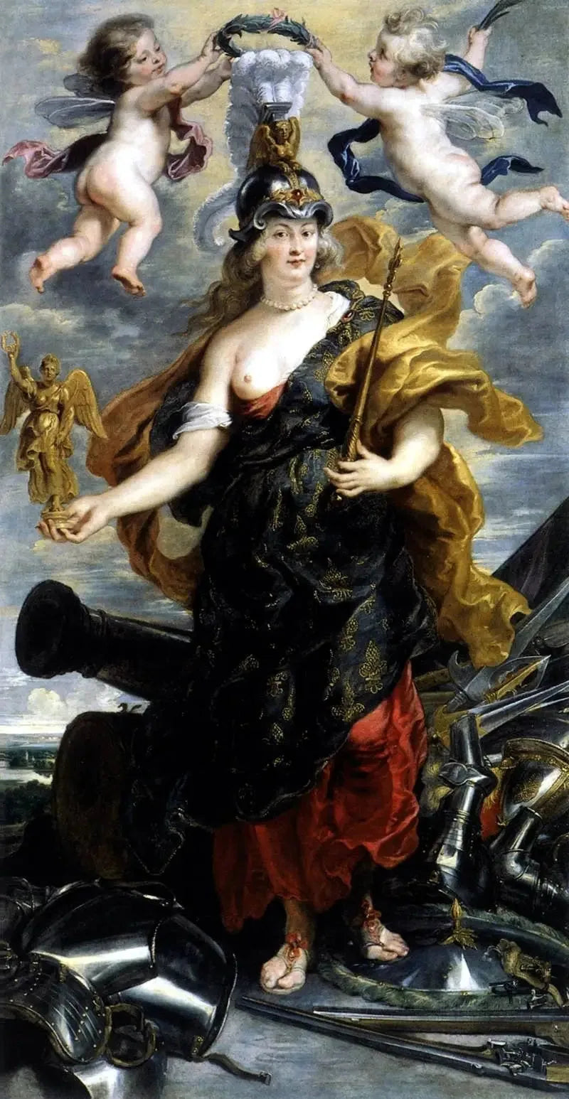 Portret van Marie de Médicis door Bellona - Peter Paul Rubens