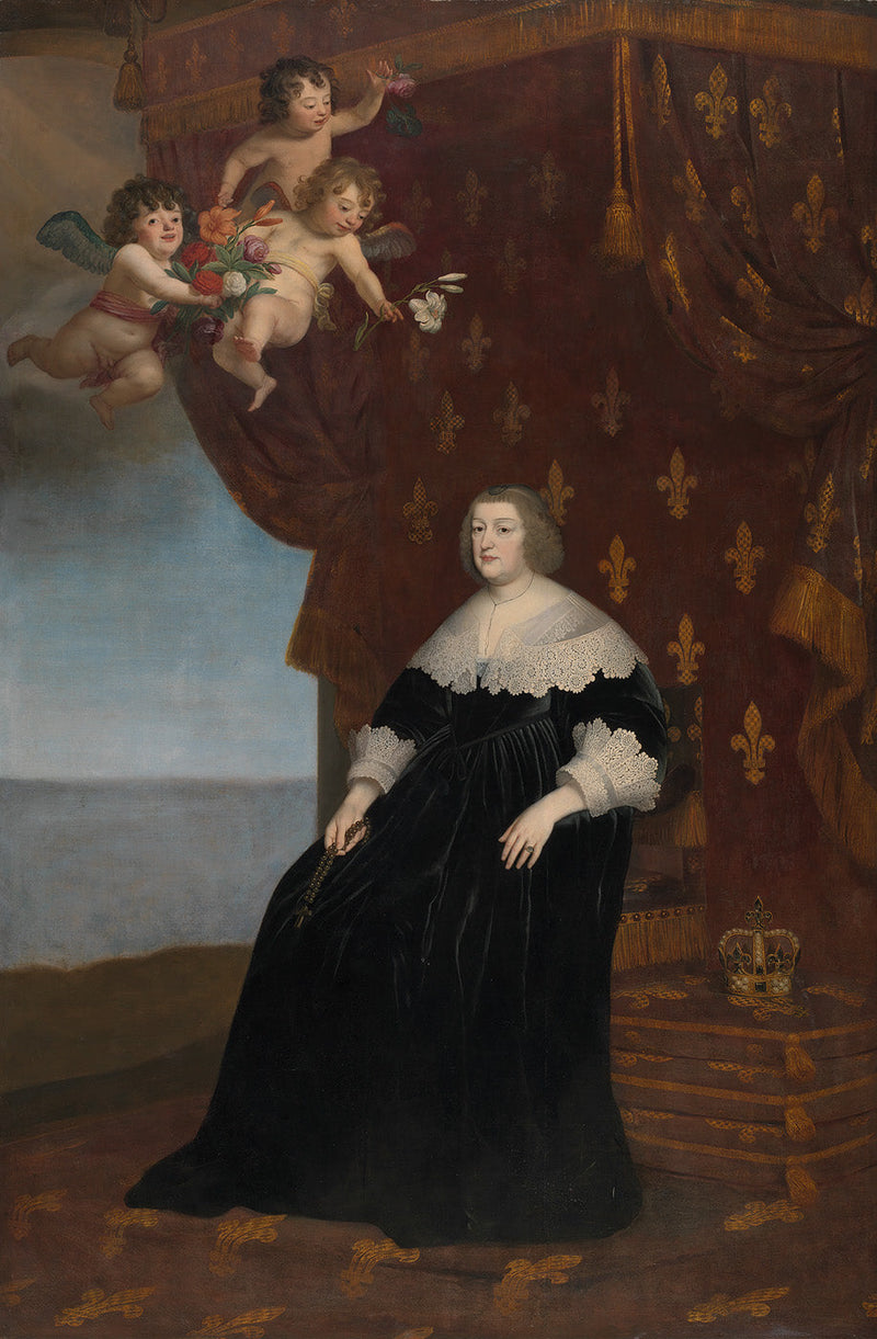Portret van Marie de Médicis - Gerrit van Honthorst