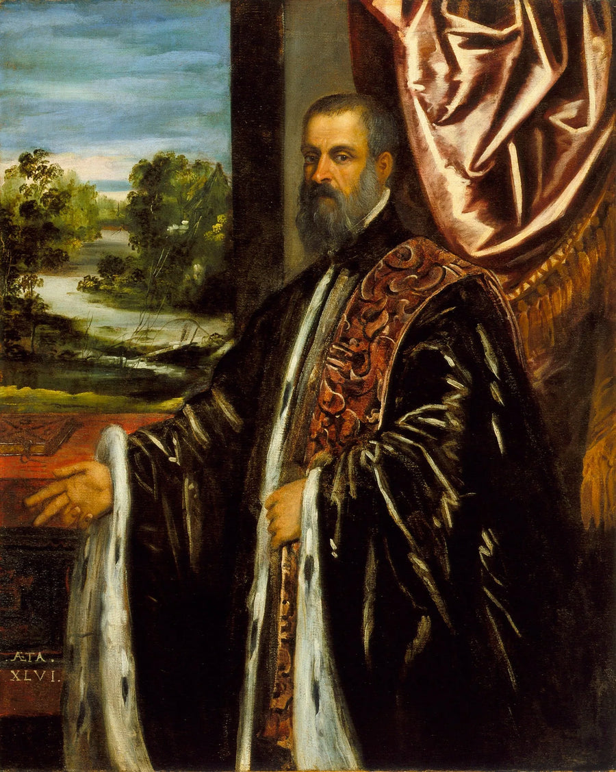 Portret van Marino Grimani - Jacopo Tintoretto