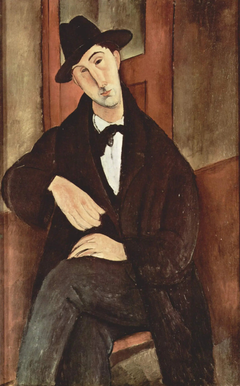 Portret van Mario Varfogli - Amedeo Modigliani