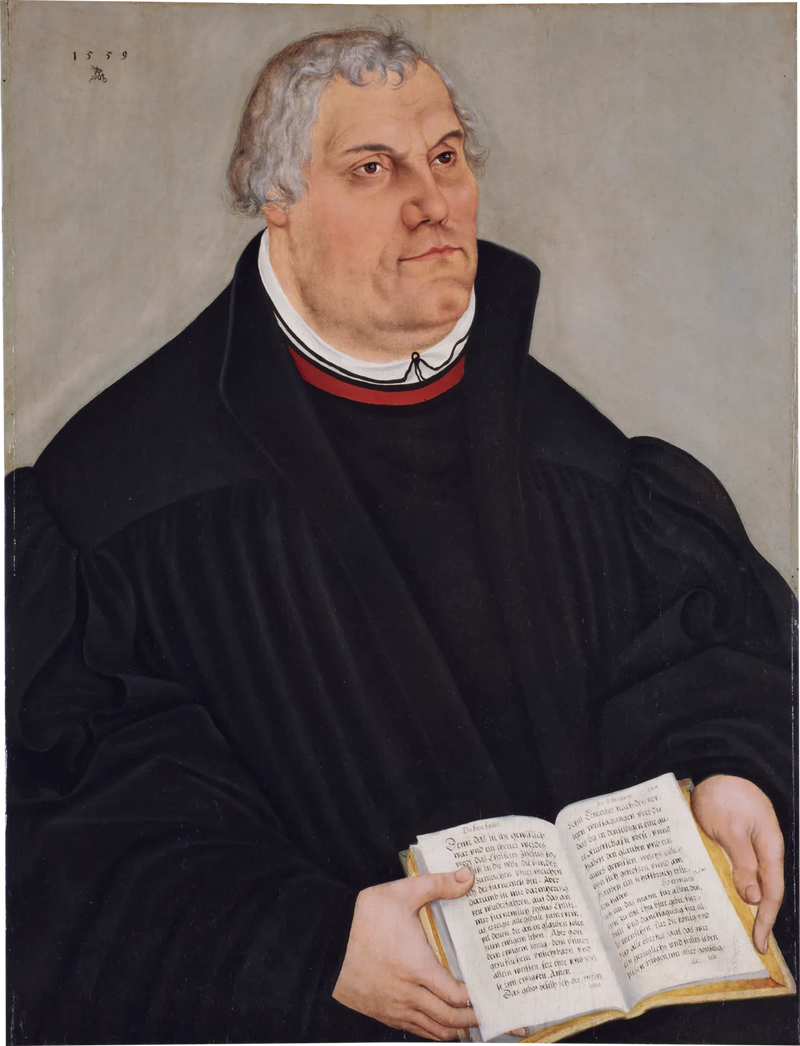 Portret van Martin Luther - Lucas Cranach de Oudere