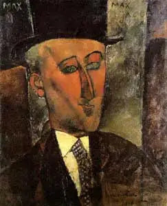 Portret van Max Jacob - Amedeo Modigliani
