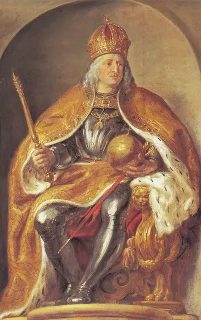 Portret van Maximiliaan I, keizer van het Heilige Roomse Rijk (1459-1519) (Pompa Introitus Ferdinandi), 1634-1635 - Peter Paul Rubens