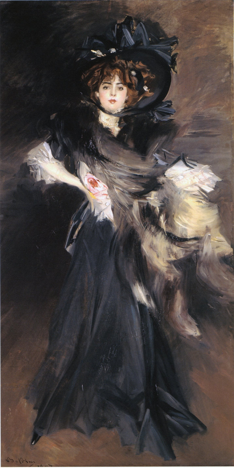Portret van Mlle Lantelme - Giovanni Boldini