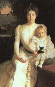 Portret van mevrouw Benjamin Thaw en haar zoon - Frank Weston Benson